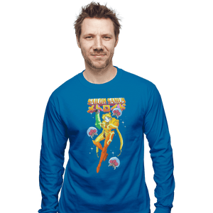 Shirts Long Sleeve Shirts, Unisex / Small / Sapphire Sailor Samus Power Suit