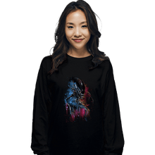 Load image into Gallery viewer, Secret_Shirts Long Sleeve Shirts, Unisex / Small / Black Alien Watercolor
