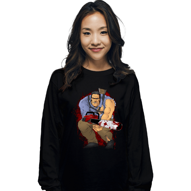 Daily_Deal_Shirts Long Sleeve Shirts, Unisex / Small / Black The Chainsaw Knight
