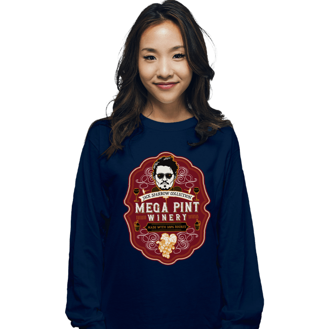Shirts Long Sleeve Shirts, Unisex / Small / Navy Mega Pint