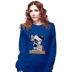 Daily_Deal_Shirts Long Sleeve Shirts, Unisex / Small / Royal Blue Narf Busters