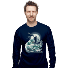 Load image into Gallery viewer, Shirts Long Sleeve Shirts, Unisex / Small / Navy The Wave Of Atlantis
