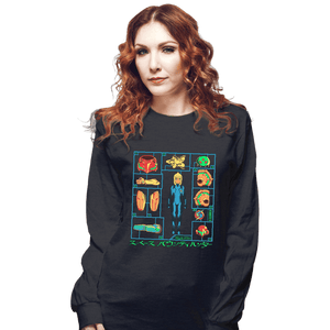 Shirts Long Sleeve Shirts, Unisex / Small / Dark Heather Hero Builder