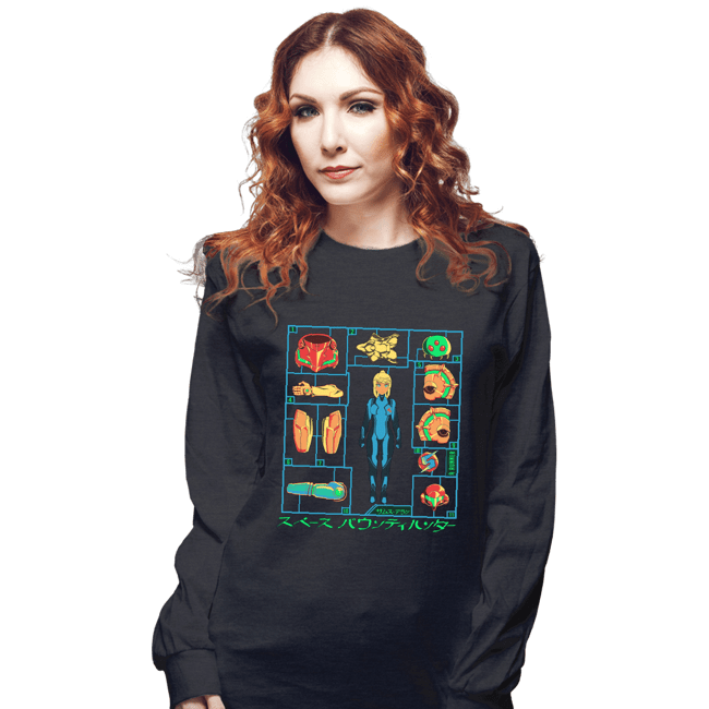 Shirts Long Sleeve Shirts, Unisex / Small / Dark Heather Hero Builder