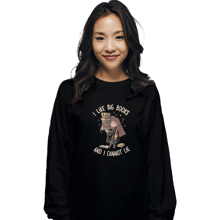 Shirts Long Sleeve Shirts, Unisex / Small / Black I Like Big Books