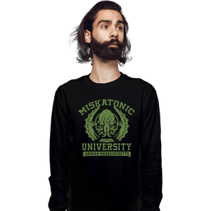 Shirts Long Sleeve Shirts, Unisex / Small / Black Miskatonic University