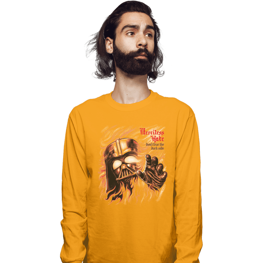 Shirts Long Sleeve Shirts, Unisex / Small / Gold Merciless Hate