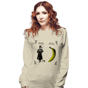 Shirts Long Sleeve Shirts, Unisex / Small / Natural The Olde Joke Of A Big Spoon And A Banana