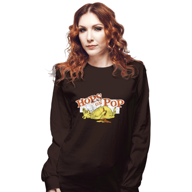 Shirts Long Sleeve Shirts, Unisex / Small / Dark Chocolate Hops On Pop