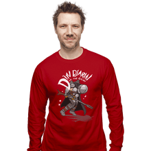 Load image into Gallery viewer, Shirts Long Sleeve Shirts, Unisex / Small / Red Mando Vs The Galaxy
