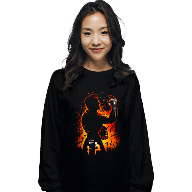 Shirts Long Sleeve Shirts, Unisex / Small / Black Man Of Iron