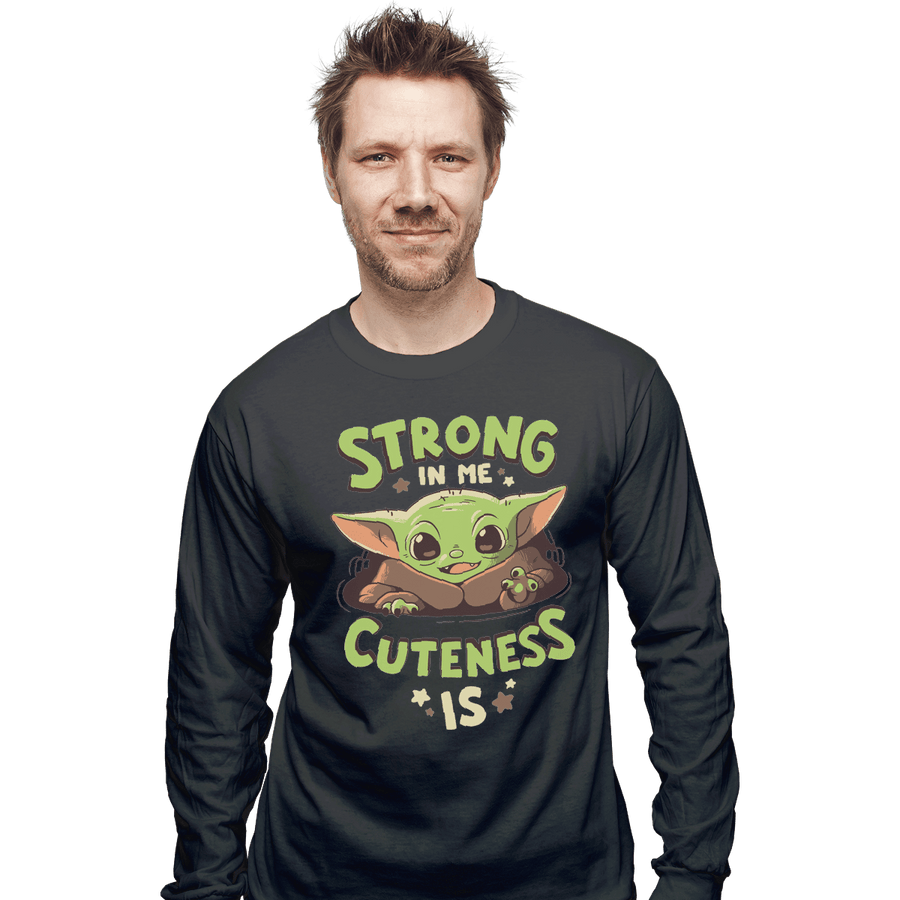 Shirts Long Sleeve Shirts, Unisex / Small / Charcoal Strong In Me