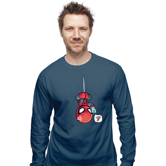 Secret_Shirts Long Sleeve Shirts, Unisex / Small / Indigo Blue Can't Get On The Web
