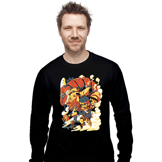 Daily_Deal_Shirts Long Sleeve Shirts, Unisex / Small / Black Chrono Heroes