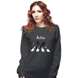 Daily_Deal_Shirts Long Sleeve Shirts, Unisex / Small / Charcoal The Aliens