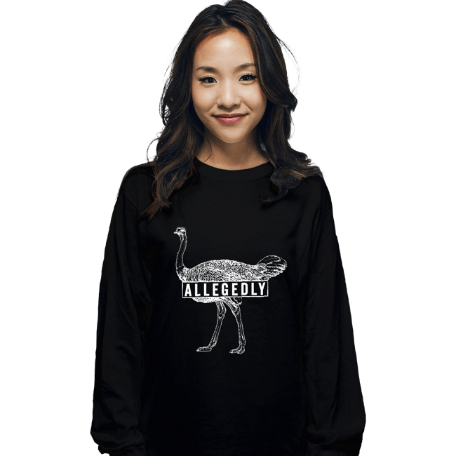 Secret_Shirts Long Sleeve Shirts, Unisex / Small / Black Ostrich