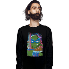 Load image into Gallery viewer, Daily_Deal_Shirts Long Sleeve Shirts, Unisex / Small / Black Glitch Leonardo
