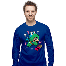 Load image into Gallery viewer, Daily_Deal_Shirts Long Sleeve Shirts, Unisex / Small / Royal Blue Super Leo Suit
