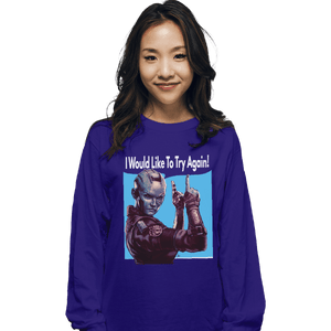 Shirts Long Sleeve Shirts, Unisex / Small / Violet Nebula Can Do It