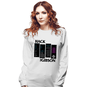 Secret_Shirts Long Sleeve Shirts, Unisex / Small / White Hackers The Gibson