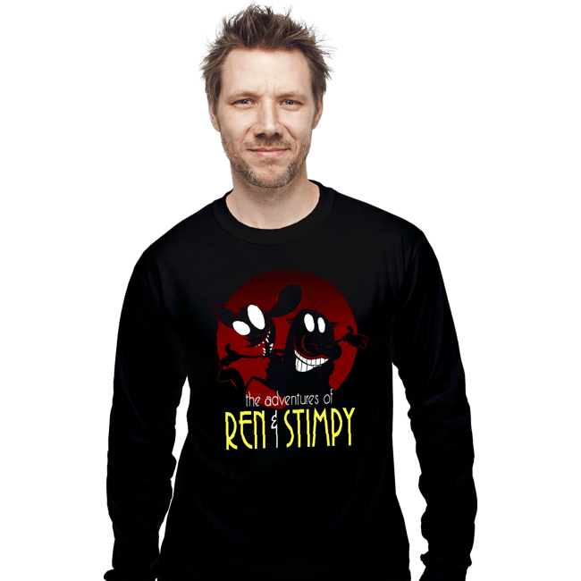 Secret_Shirts Long Sleeve Shirts, Unisex / Small / Black The Adventures of Ren & Stimpy