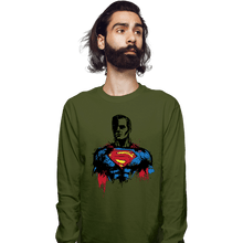 Load image into Gallery viewer, Shirts Long Sleeve Shirts, Unisex / Small / Military Green Return Of Kryptonian
