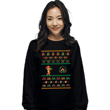 Load image into Gallery viewer, Shirts Long Sleeve Shirts, Unisex / Small / Black We Wish You A Metroid Christmas
