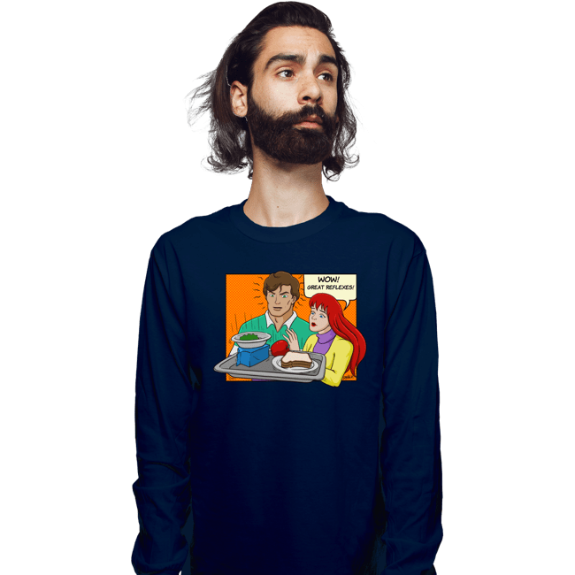 Daily_Deal_Shirts Long Sleeve Shirts, Unisex / Small / Navy Great Reflexes