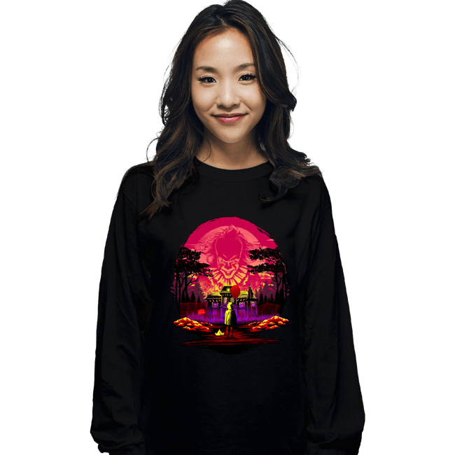 Daily_Deal_Shirts Long Sleeve Shirts, Unisex / Small / Black Pennywise's Attack