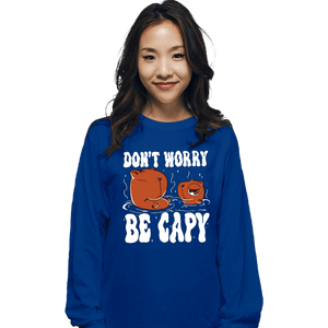 Shirts Long Sleeve Shirts, Unisex / Small / Royal Blue Be Capy