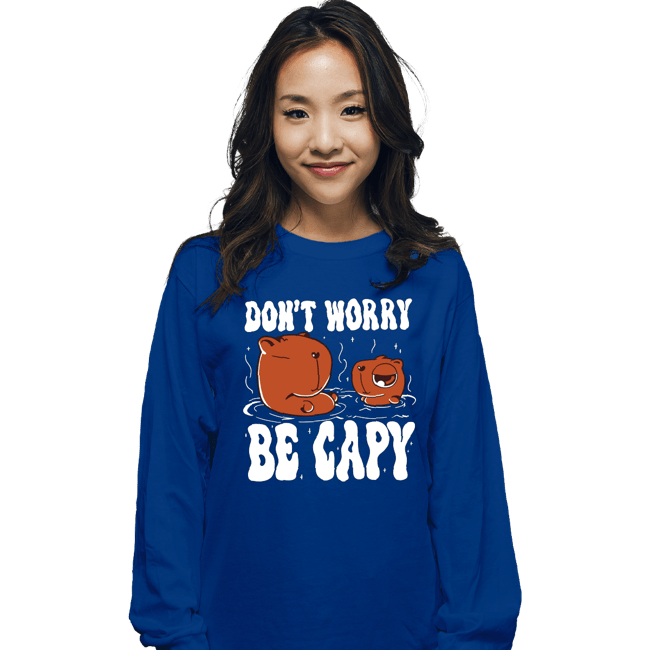 Shirts Long Sleeve Shirts, Unisex / Small / Royal Blue Be Capy