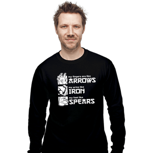Daily_Deal_Shirts Long Sleeve Shirts, Unisex / Small / Black Arrows Iron And Spears