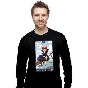 Daily_Deal_Shirts Long Sleeve Shirts, Unisex / Small / Black Tarot Ghibli The Magician