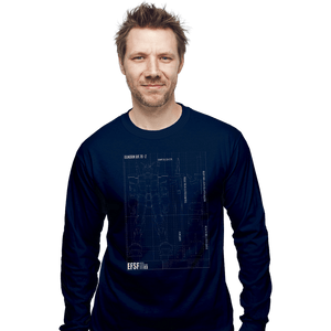 Secret_Shirts Long Sleeve Shirts, Unisex / Small / Navy RX 78 2 Blueprint