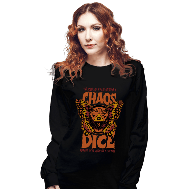 Daily_Deal_Shirts Long Sleeve Shirts, Unisex / Small / Black Chaos Dice