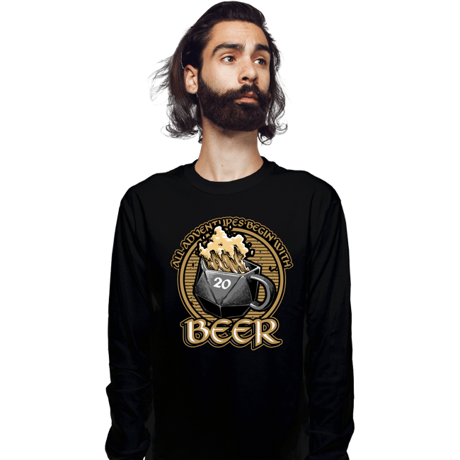 Secret_Shirts Long Sleeve Shirts, Unisex / Small / Black Beer Adventures