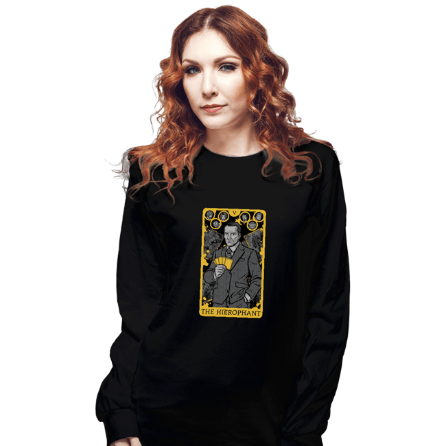 Shirts Long Sleeve Shirts, Unisex / Small / Black Tarot The Hierophant