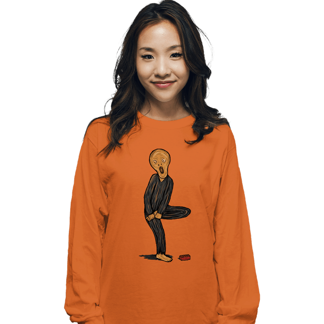 Shirts Long Sleeve Shirts, Unisex / Small / Orange The Scream Of Pain