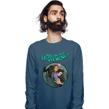 Load image into Gallery viewer, Daily_Deal_Shirts Long Sleeve Shirts, Unisex / Small / Indigo Blue Spider-Monkey
