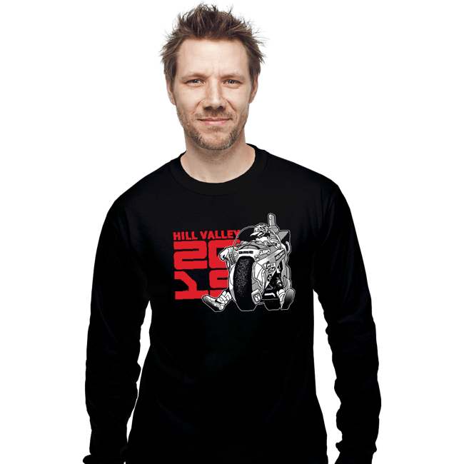 Shirts Long Sleeve Shirts, Unisex / Small / Black Hill Valley 2015 Dark