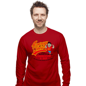 Shirts Long Sleeve Shirts, Unisex / Small / Red Average Joes Gym
