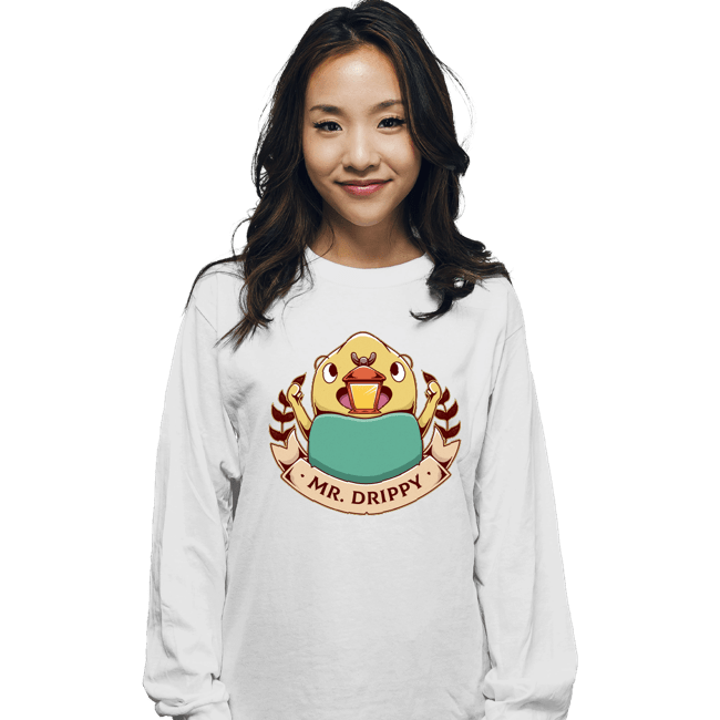 Shirts Long Sleeve Shirts, Unisex / Small / White Drippy