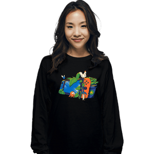 Daily_Deal_Shirts Long Sleeve Shirts, Unisex / Small / Black Triforce Adventure