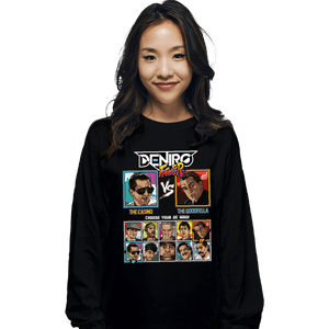 Shirts Long Sleeve Shirts, Unisex / Small / Black Deniro Fighter