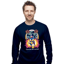 Load image into Gallery viewer, Daily_Deal_Shirts Long Sleeve Shirts, Unisex / Small / Navy Run Hedgehog Run
