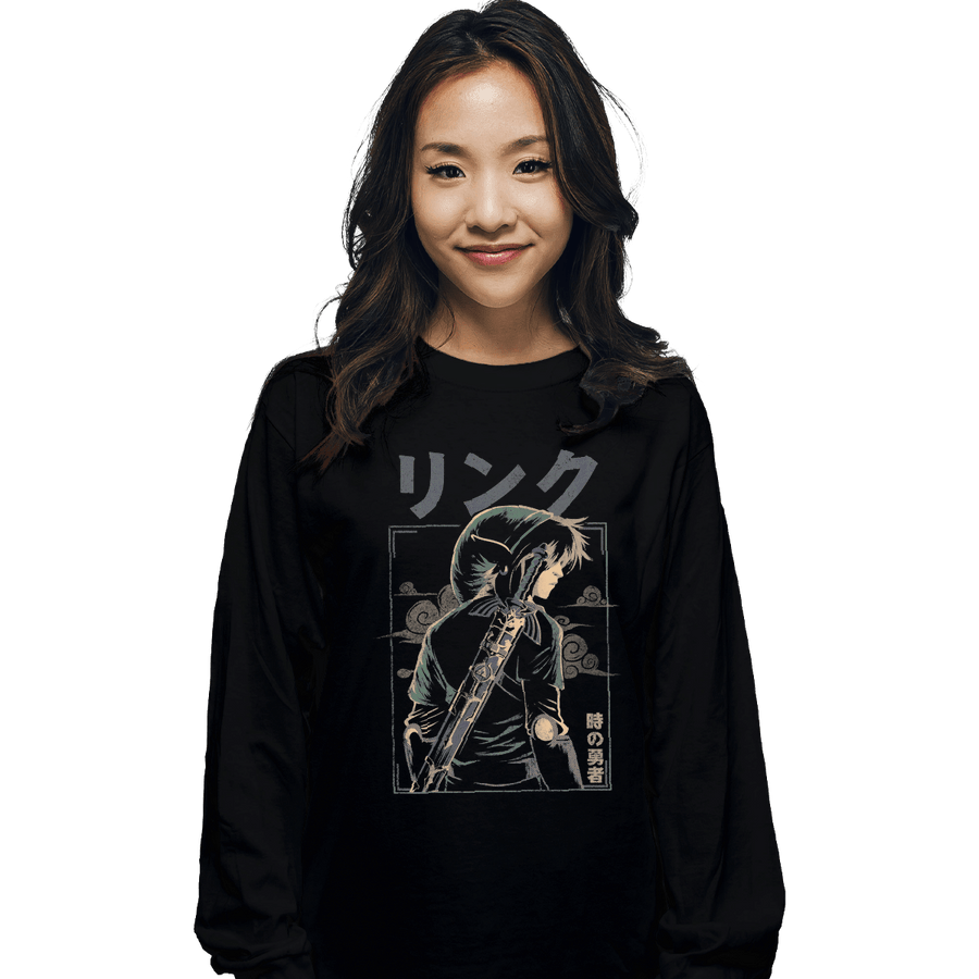 Shirts Long Sleeve Shirts, Unisex / Small / Black The Hero Of Time