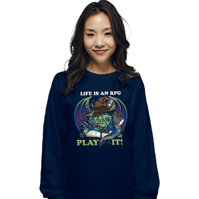 Shirts Long Sleeve Shirts, Unisex / Small / Navy RPG Life