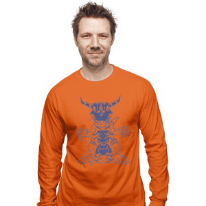 Secret_Shirts Long Sleeve Shirts, Unisex / Small / Orange Digimon Evolution