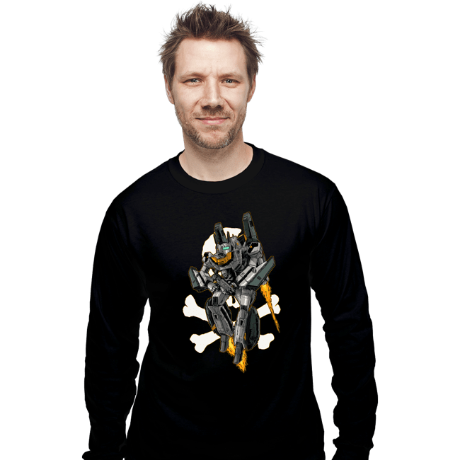 Daily_Deal_Shirts Long Sleeve Shirts, Unisex / Small / Black Skull Leader