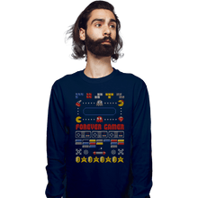 Load image into Gallery viewer, Shirts Long Sleeve Shirts, Unisex / Small / Navy A Very Gamer Christmas

